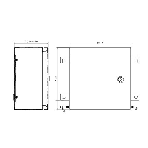 SS Electrical Enclosure Juncon Box Diagram 1